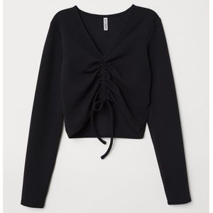 H&M Tie Crop Long Sleeve